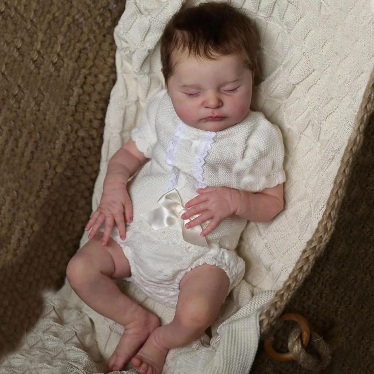 BZDOLL 50cm Soft Vinyl Asleep Reborn Baby Doll Cloth Body Toy 20inch Bebe Girl Toy with 3D-paint Skin and Visible Veins Like Real Kids Birthday Gift cloth body doll
BZDOLL 50cm Soft Vinyl Asleep Reborn Baby Doll Cloth Body Toy 20inch Bebe Girl Toy with 3D-paint Skin and Visible Veins Like Real Kids Birthday Gift cloth body doll