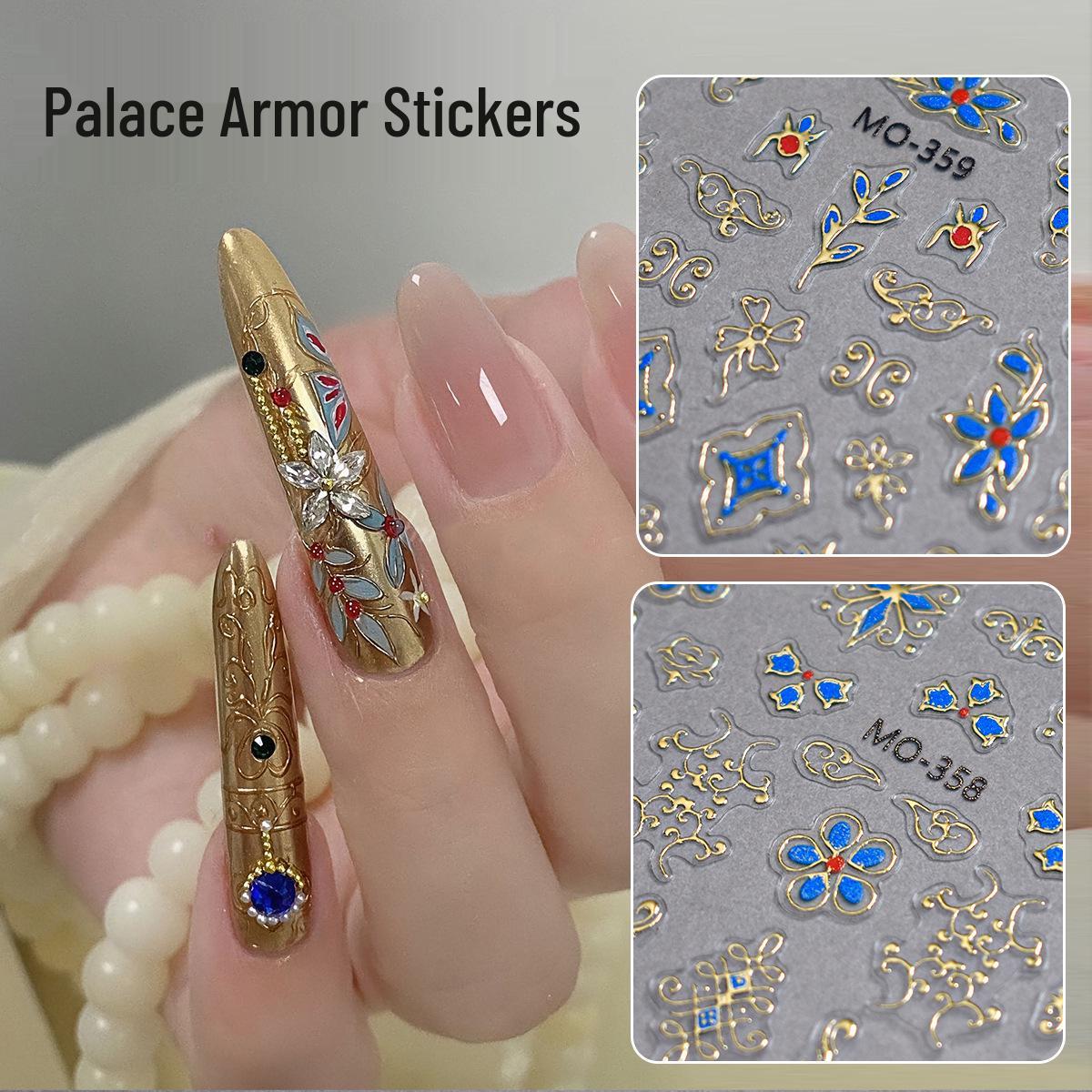 Consort Xi Returns: Huanhuan 3D Embossed Retro Palace Nail Stickers with Court-Style Decals.
Consort Xi Returns: Huanhuan 3D Embossed Retro Palace Nail Stickers with Court-Style Decals.