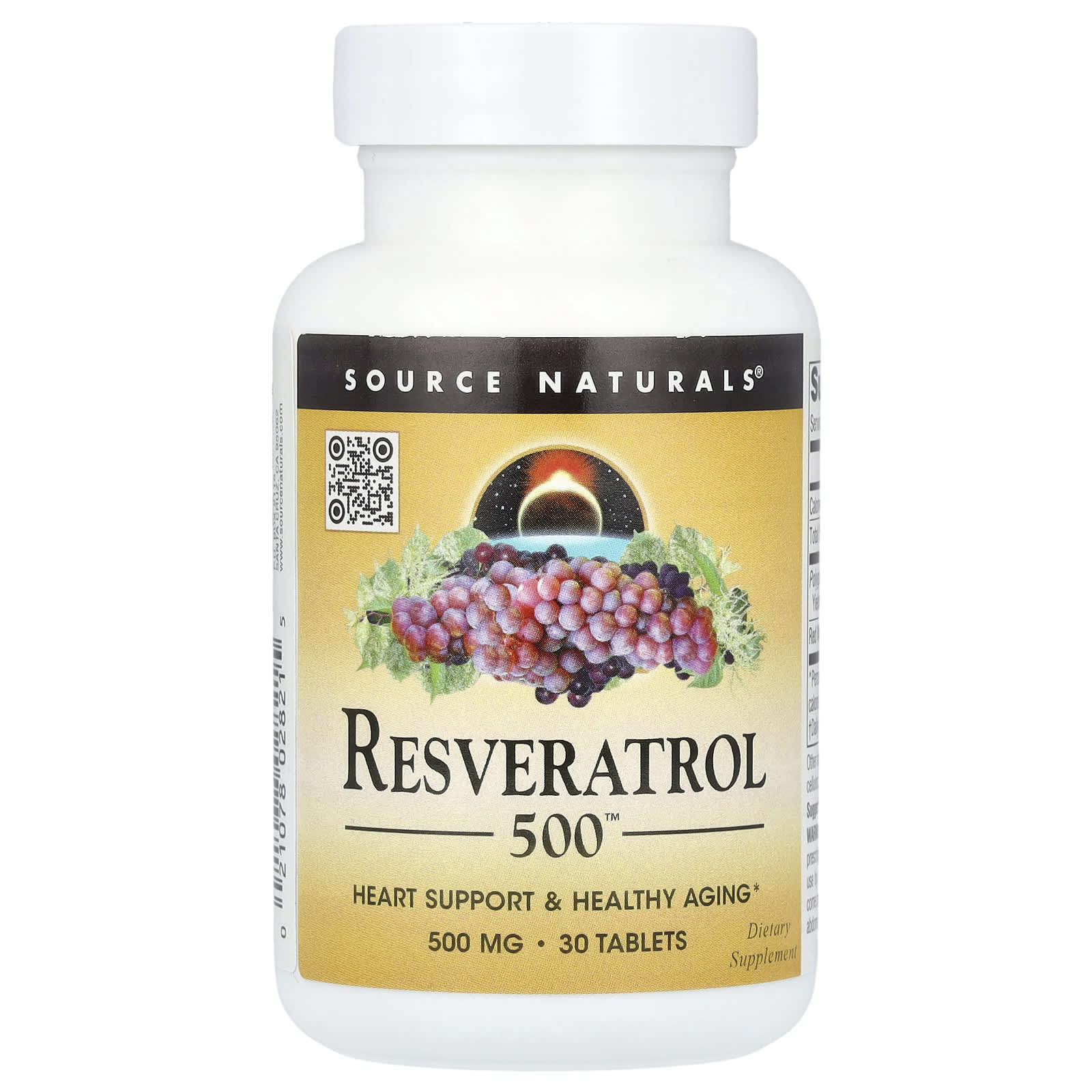 Source Naturals, Resveratrol 500™, 500 мг, 30 таблеток
Source Naturals, Resveratrol 500™, 500 мг, 30 таблеток