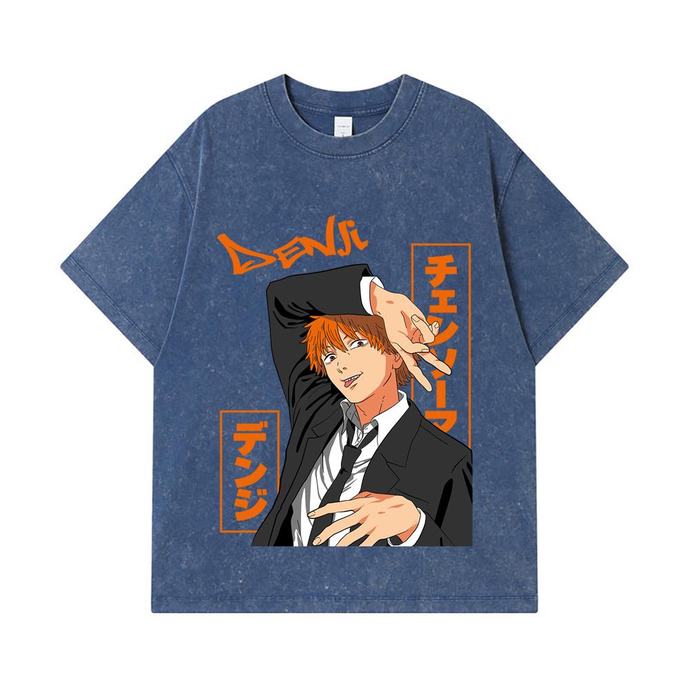 275 GSM Washed T-shirts 100% Cotton Chainsaw Man V56 Denji Print Unisex Heavy Cotton T Shirt 2XL королівський синій колір
275 GSM Washed T-shirts 100% Cotton Chainsaw Man V56 Denji Print Unisex Heavy Cotton T Shirt 2XL королівський синій колір