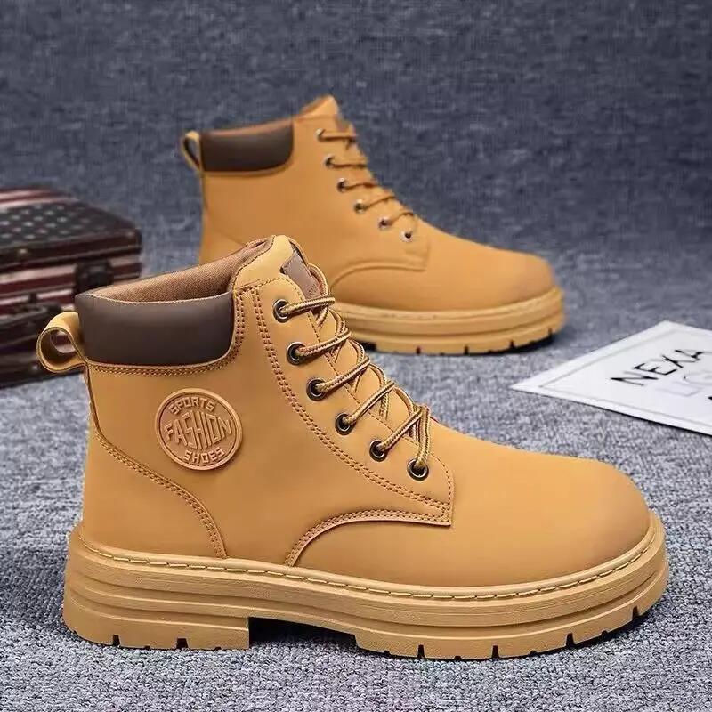 High Top Mens Boots Fashion Leatherwear Lace Up Non-Slip Men BootsComfortable Korean Version Man Workwear Boots Botas Hombre 39 жовтий
High Top Mens Boots Fashion Leatherwear Lace Up Non-Slip Men BootsComfortable Korean Version Man Workwear Boots Botas Hombre 39 жовтий
