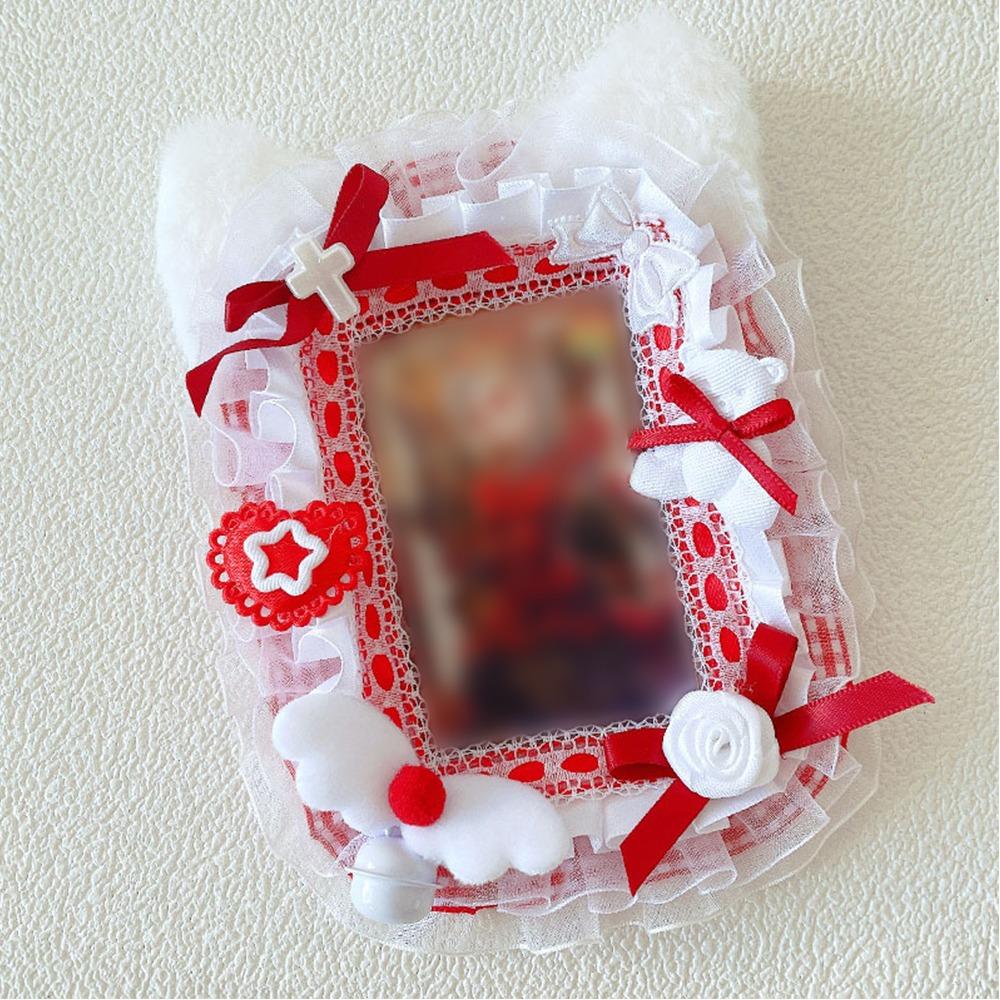 Sweet Polyester Card Holder Lace Kawaii ID Credit Case Idol Chasing Pendant Photo Decor червоний
Sweet Polyester Card Holder Lace Kawaii ID Credit Case Idol Chasing Pendant Photo Decor червоний