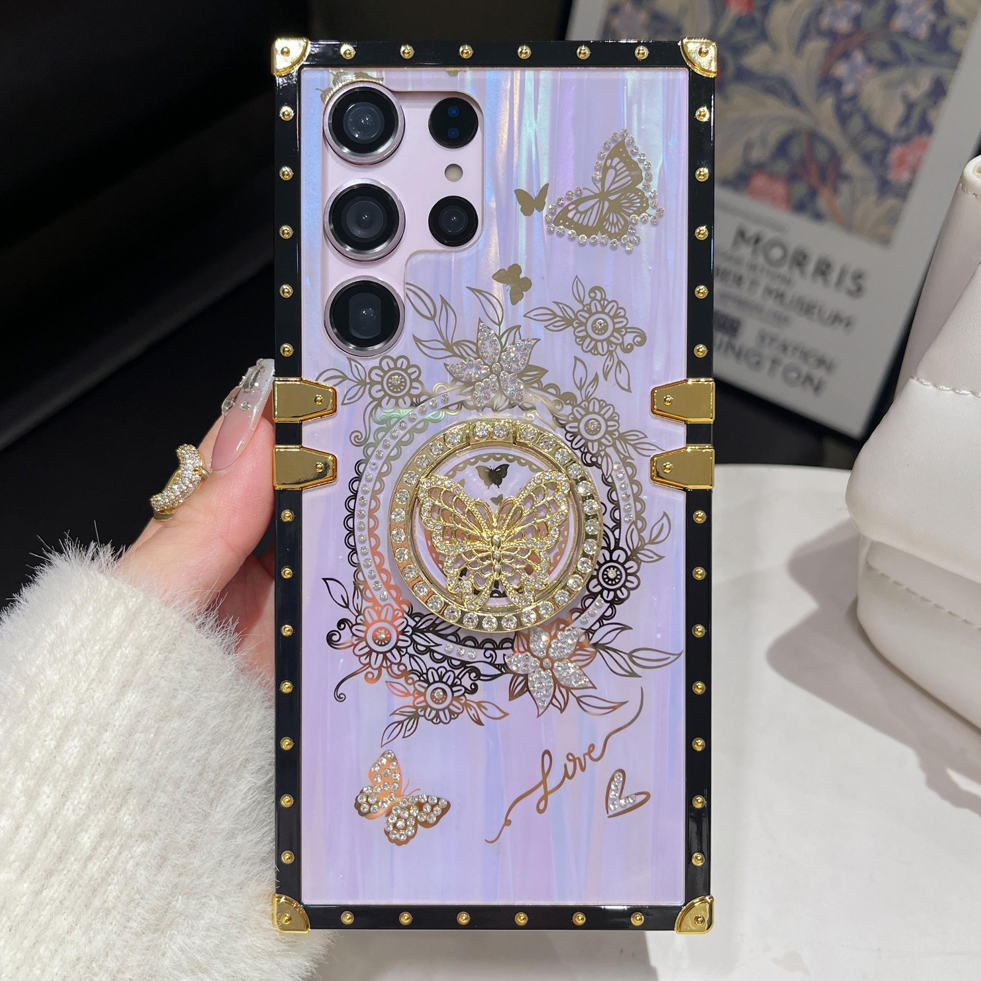 Для чохлів Samsung Galaxy S25 Ultra Декор стразами Візерунок метелика Чохол для телефону з ТПУ+ПК Purple
Для чохлів Samsung Galaxy S25 Ultra Декор стразами Візерунок метелика Чохол для телефону з ТПУ+ПК Purple