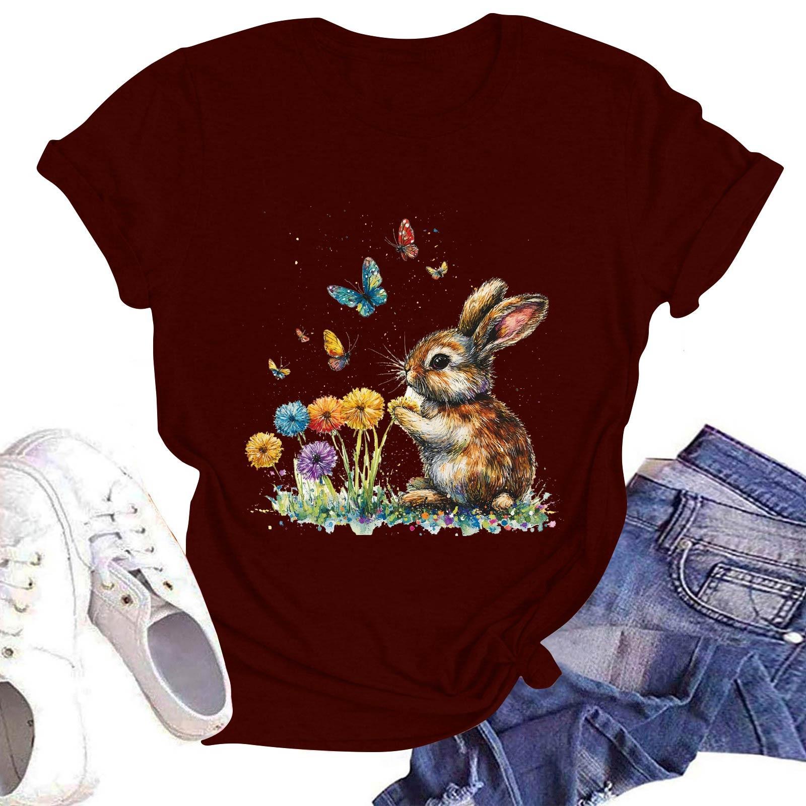 Женская повседневная футболка с круглым вырезом и коротким рукавом M винный
Женская повседневная футболка с круглым вырезом и коротким рукавом M винный