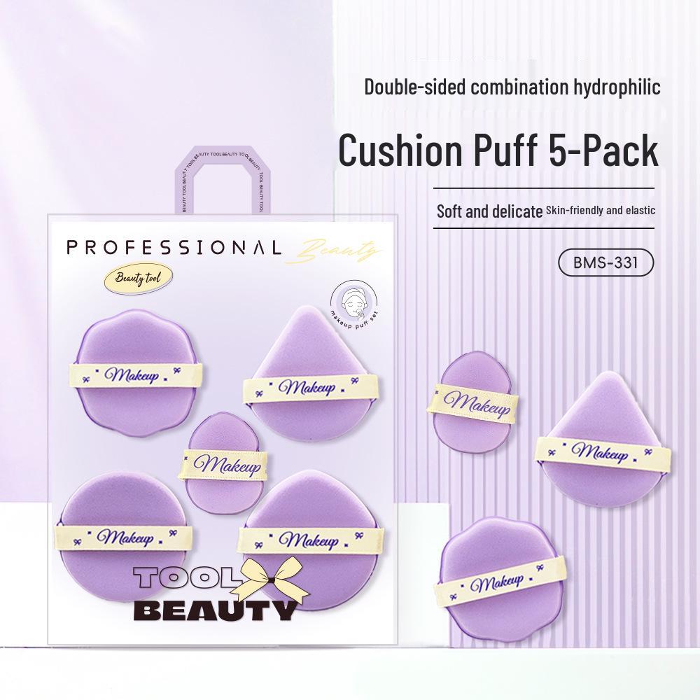 Girls 5-Piece Double-Sided Air Cushion Puff Set for Dry/Wet Makeup - Non-Absorbing Beauty Puffs
Girls 5-Piece Double-Sided Air Cushion Puff Set for Dry/Wet Makeup - Non-Absorbing Beauty Puffs