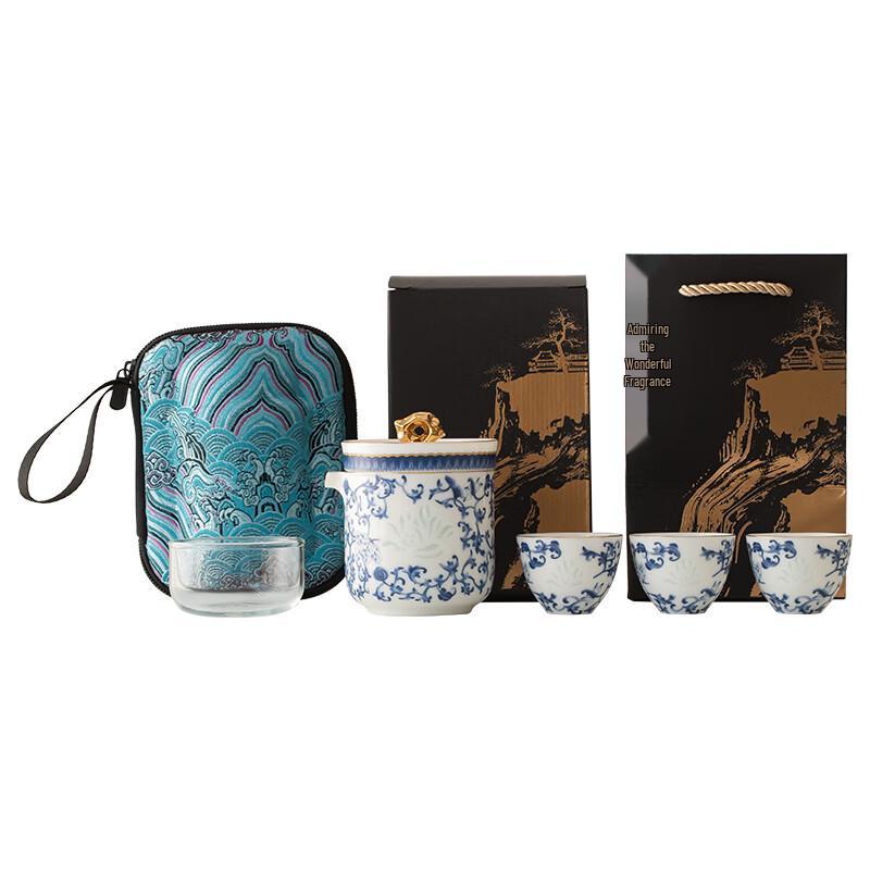 Yihude Blue & White Lotus Clay Travel Tea Set
Yihude Blue & White Lotus Clay Travel Tea Set