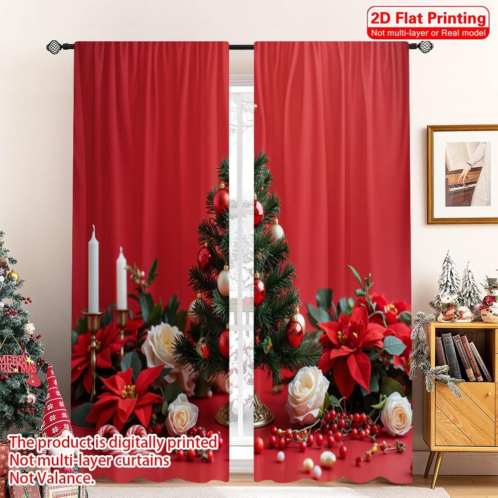 2pcs 2D flat printing Merry Christmas Popular Drapes Christmas Poinsettia Roses Candles Polyester Without Electricity Birthday 52.50×116.00 CM 2pcs
2pcs 2D flat printing Merry Christmas Popular Drapes Christmas Poinsettia Roses Candles Polyester Without Electricity Birthday 52.50×116.00 CM 2pcs