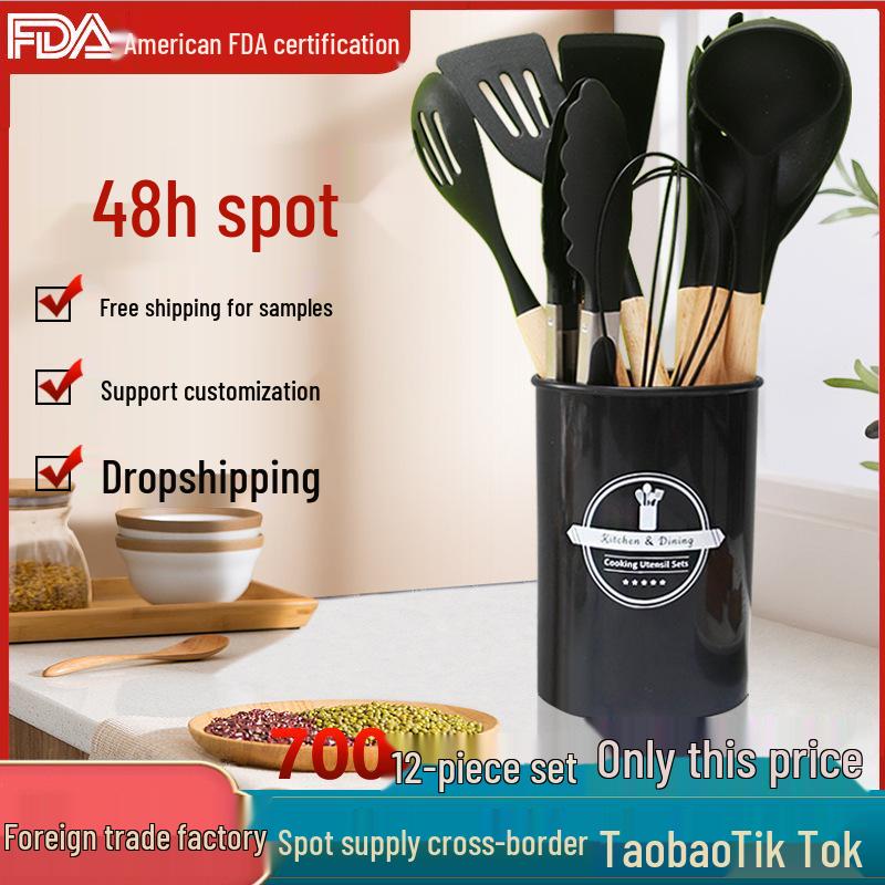 Набір з 12 предметів силіконових лопаток і ополоників з антипригарним покриттям – Кухонне приладдя харчової якості
Набір з 12 предметів силіконових лопаток і ополоників з антипригарним покриттям – Кухонне приладдя харчової якості