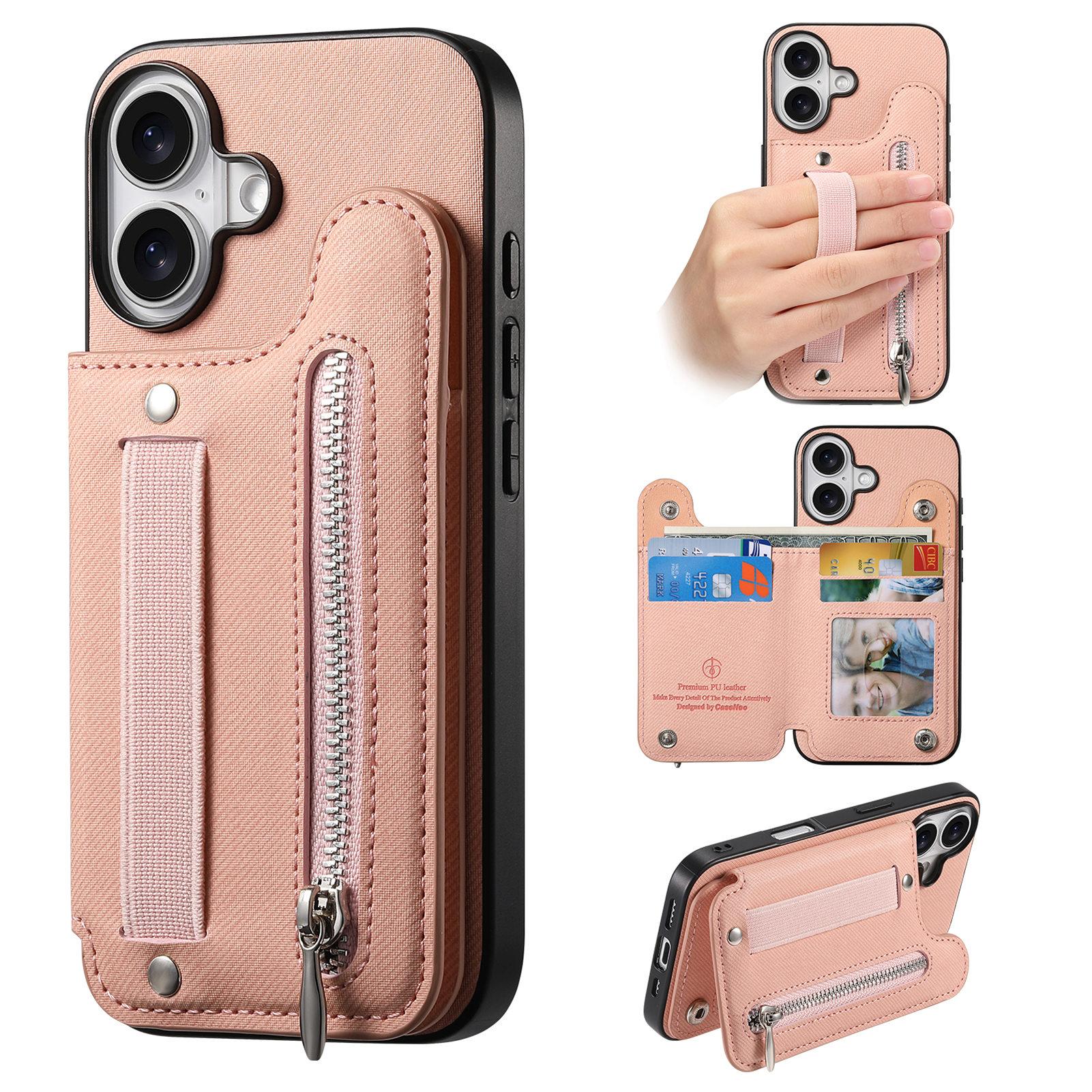 Magnetic Zipper Elastic Wrist Strap Cards Solt Wallet Leather Case For iPhone 17 17 Air 16 Plus 15 14 13 12 kickstand Flip Cover iPhone 15 Pro Max рожевий
Magnetic Zipper Elastic Wrist Strap Cards Solt Wallet Leather Case For iPhone 17 17 Air 16 Plus 15 14 13 12 kickstand Flip Cover iPhone 15 Pro Max рожевий