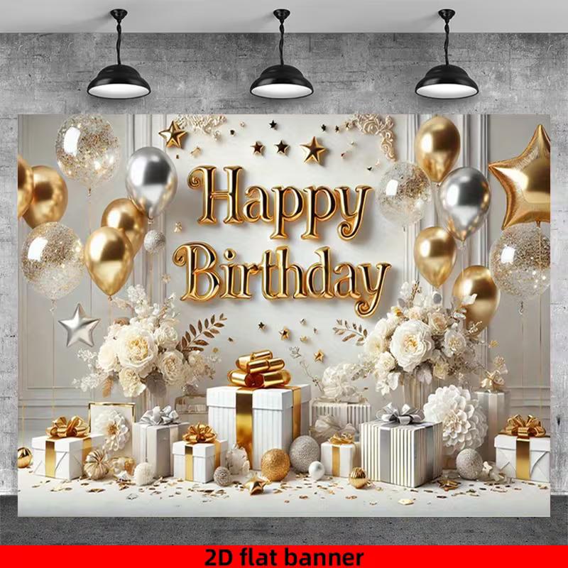2D Luxe Gold Floral Happy Birthday Backdrop for Studio & Selfie Wall 47.2x31.5inch/120*80cm
2D Luxe Gold Floral Happy Birthday Backdrop for Studio & Selfie Wall 47.2x31.5inch/120*80cm