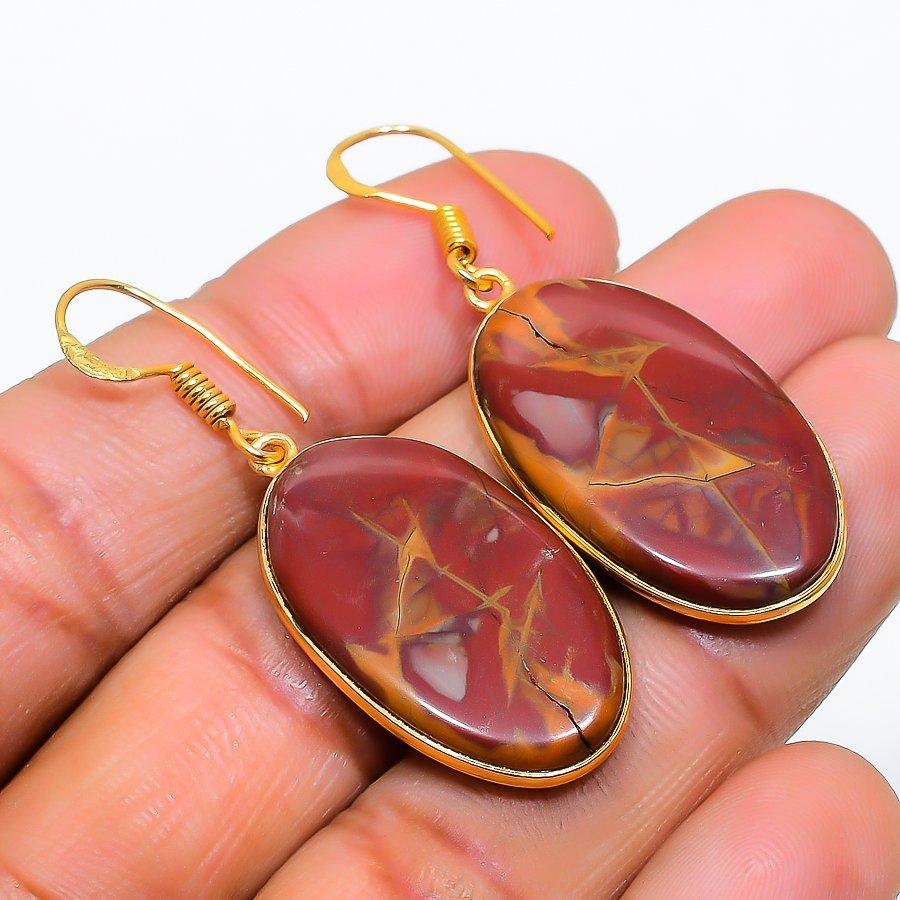 Noreena Jasper Gemstone 925 Solid Sterling Silver Jewelry Earring 1.81 GK-5779
Noreena Jasper Gemstone 925 Solid Sterling Silver Jewelry Earring 1.81 GK-5779