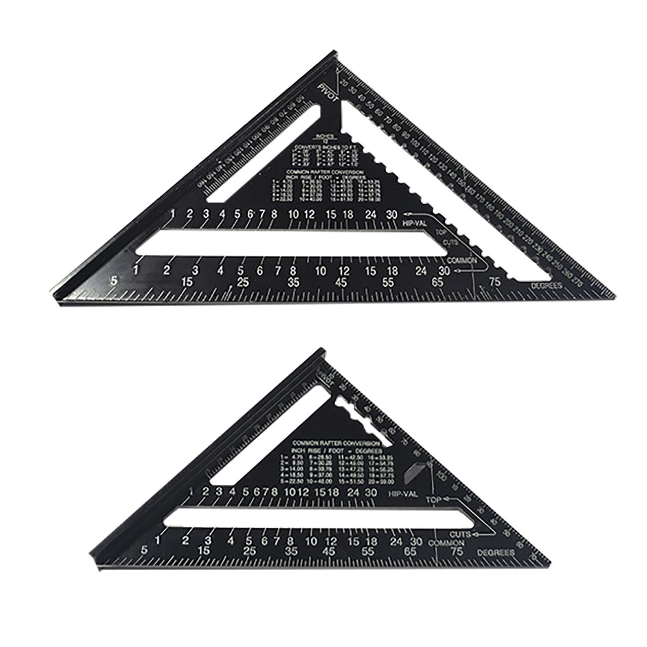 HAMILO Triangle Drafting Triangular Aluminum Triangle Ruler for Right Angle Measurement and Construction of Ruler, Scale, (Set 2)
HAMILO Triangle Drafting Triangular Aluminum Triangle Ruler for Right Angle Measurement and Construction of Ruler, Scale, (Set 2)
