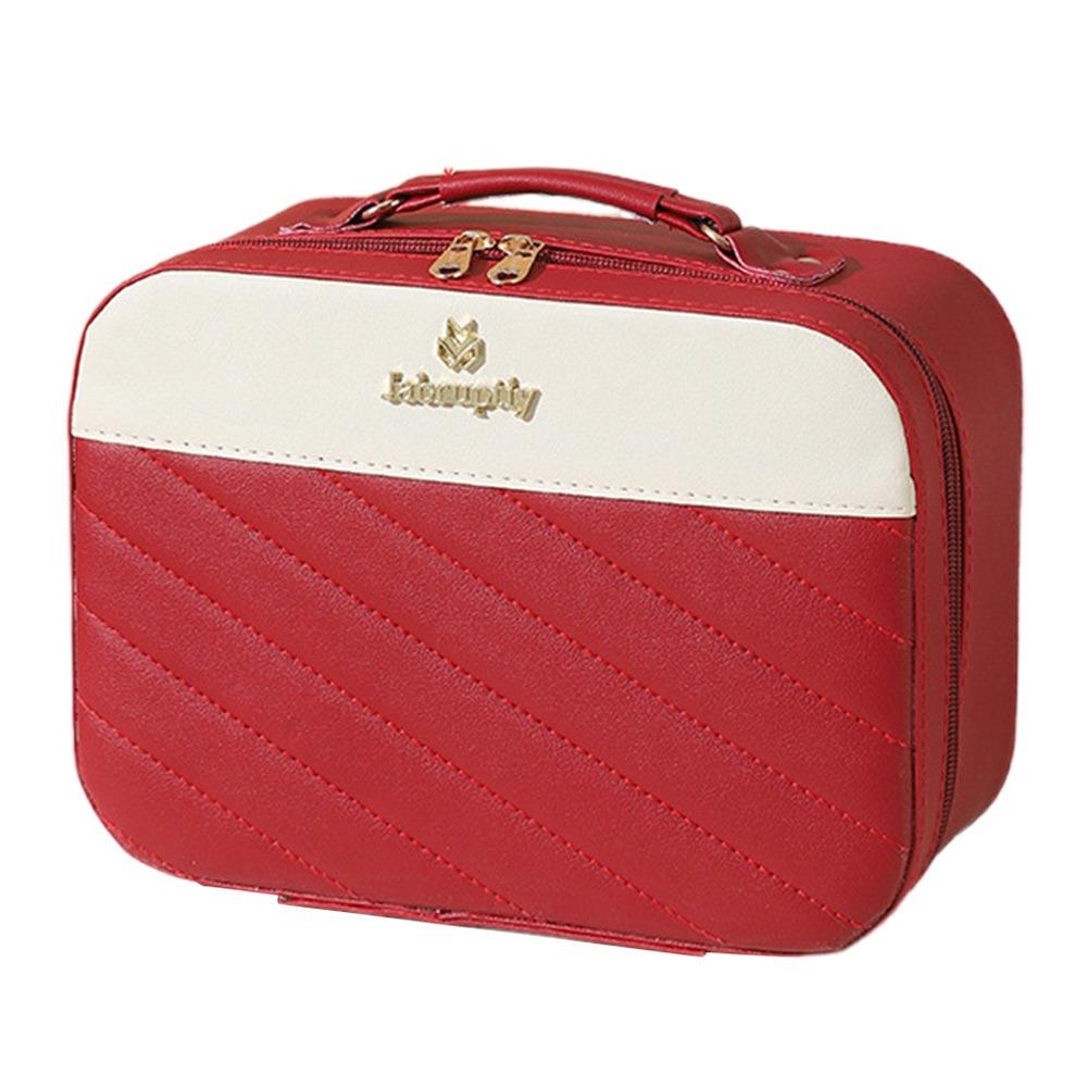 Large Capacity Handheld Makeup Box Leather Waterproof Travel Toiletries Organizer with LED Mirror Cosmetic Storage Bag красный
Large Capacity Handheld Makeup Box Leather Waterproof Travel Toiletries Organizer with LED Mirror Cosmetic Storage Bag красный