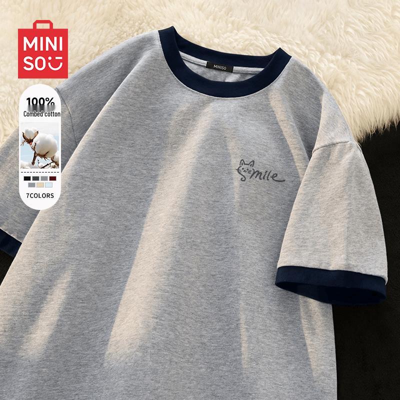 MINISO Men s Summer Loose Fit T-Shirt with Smile Cat Graphic XL
MINISO Men s Summer Loose Fit T-Shirt with Smile Cat Graphic XL