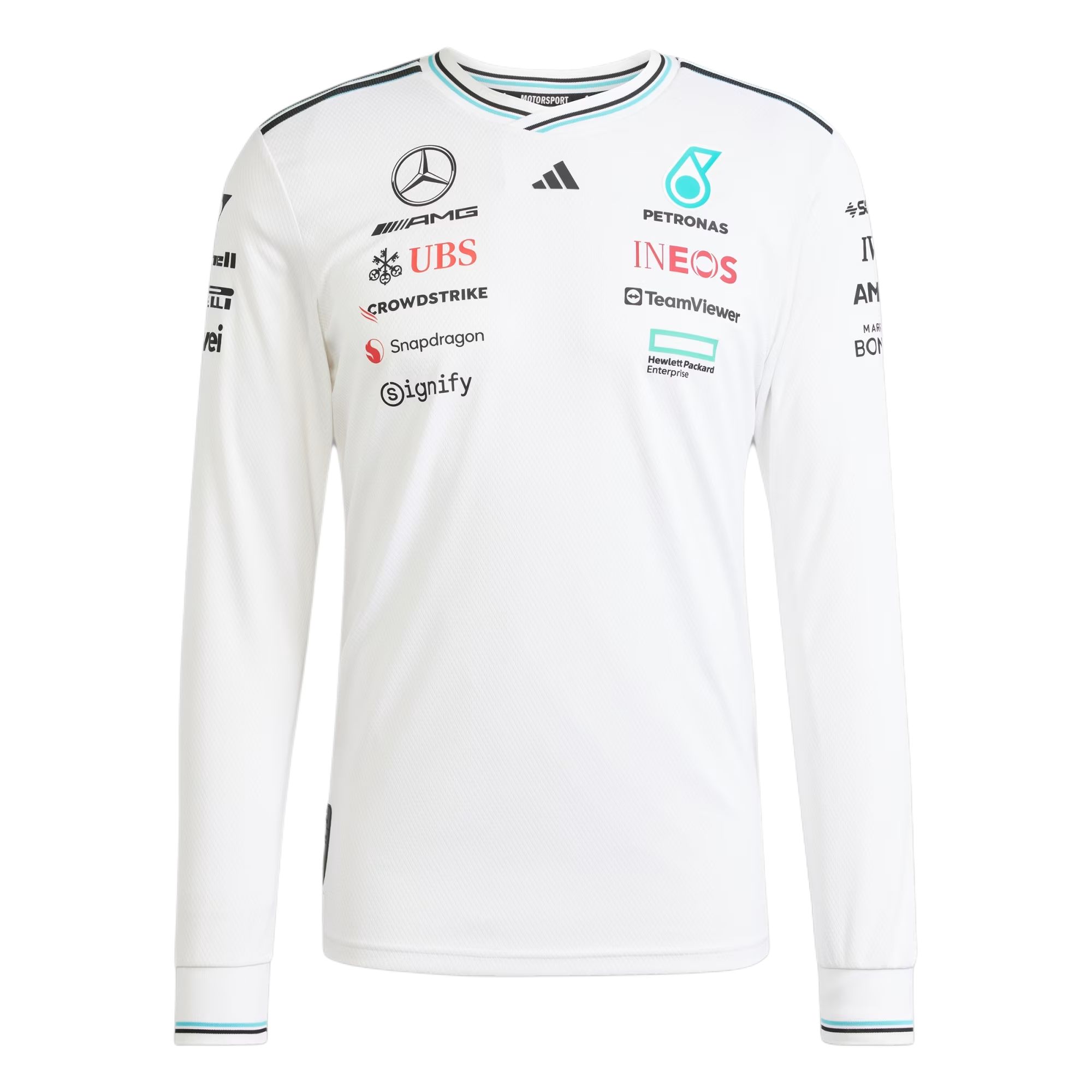 Adidas X Mercedes-Amg Petronas F1 Team Ss25 Simple Versatile Comfortable Long Sleeve Breathable T-Shirt Men Tops White Black JX5797 XL
Adidas X Mercedes-Amg Petronas F1 Team Ss25 Simple Versatile Comfortable Long Sleeve Breathable T-Shirt Men Tops White Black JX5797 XL