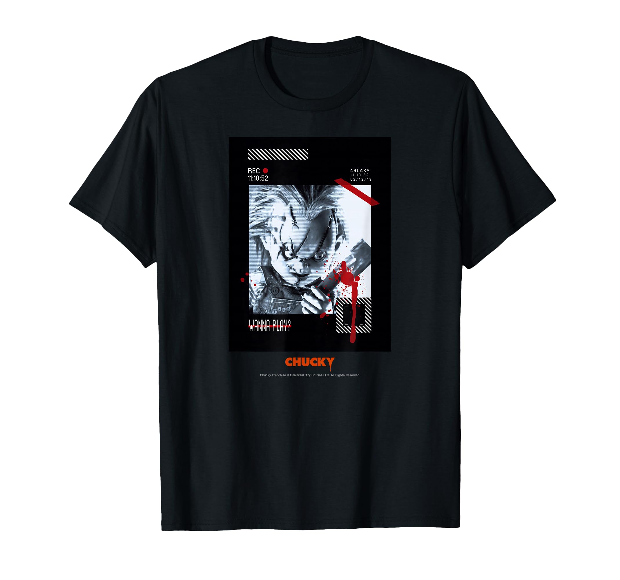 Chucky REC ON CAMERA T-shirt
Chucky REC ON CAMERA T-shirt
