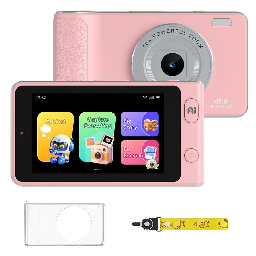 Kids AI Card Digital Camera with Object Recognition, Dual-Band WiFi, Dual Cameras, Portable розовый
Kids AI Card Digital Camera with Object Recognition, Dual-Band WiFi, Dual Cameras, Portable розовый