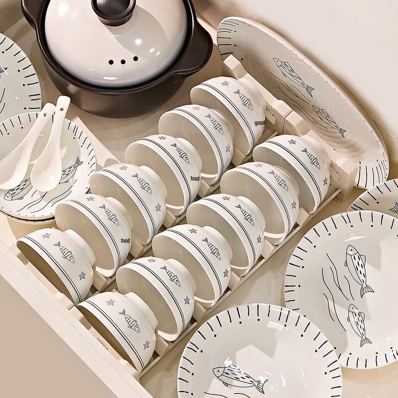 Nordic Minimalist Blue Sea Fishermen s Song 41-Piece Ceramic Tableware Set
Nordic Minimalist Blue Sea Fishermen s Song 41-Piece Ceramic Tableware Set