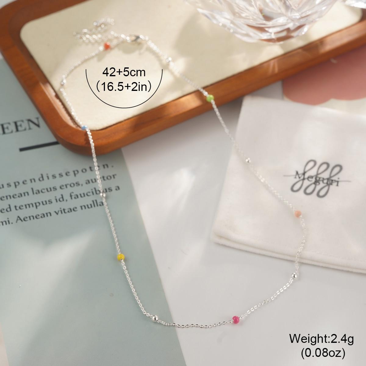 Color dopamine necklace female niche color dripping oil stacking design double layer beaded necklace female
Color dopamine necklace female niche color dripping oil stacking design double layer beaded necklace female
