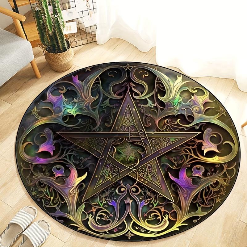 3D Pentagram Flannel Round Rug - Mystic Witchcraft Decor for Living Room & Bedroom, Soft Home Accent Gift 120cm
3D Pentagram Flannel Round Rug - Mystic Witchcraft Decor for Living Room & Bedroom, Soft Home Accent Gift 120cm