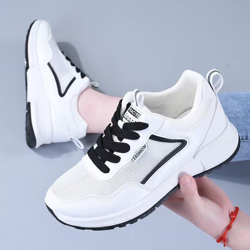 Женские летние спортивные кроссовки на шнуровке, удобные и дышащие сетчатые кроссовки 
Женские летние спортивные кроссовки на шнуровке, удобные и дышащие сетчатые кроссовки