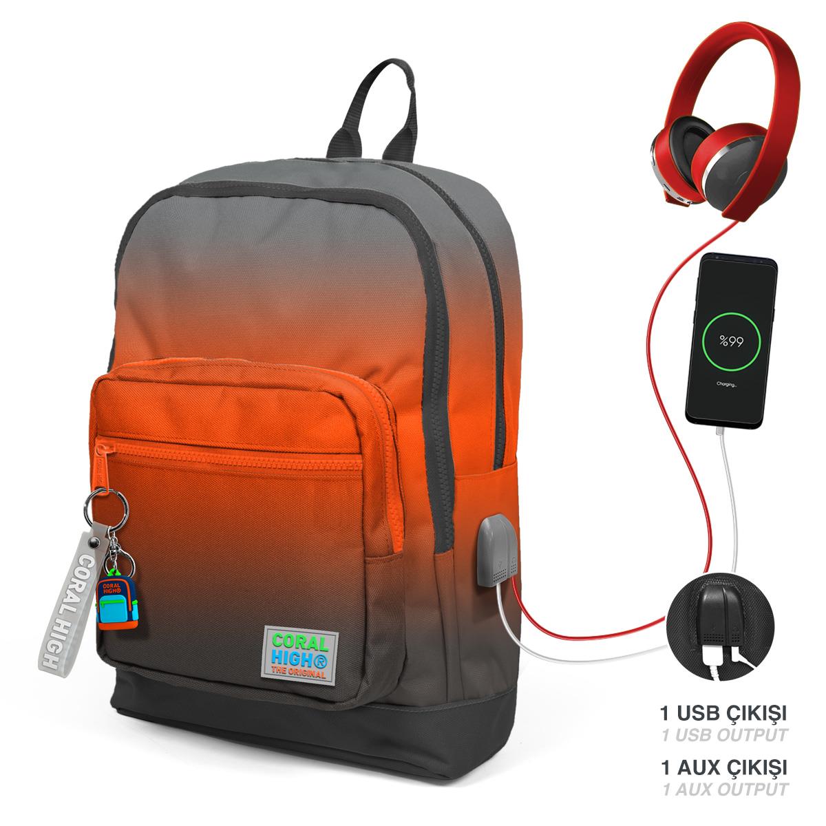 Школьный рюкзак Coral High Kids серо-оранжевого цвета с четырьмя отделениями USB 23848
Школьный рюкзак Coral High Kids серо-оранжевого цвета с четырьмя отделениями USB 23848