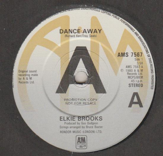 7inch Record ELKIE BROOKS - Dance Away AMS7567PROMO A&M Records 1980 UK Pop Used
7inch Record ELKIE BROOKS - Dance Away AMS7567PROMO A&M Records 1980 UK Pop Used
