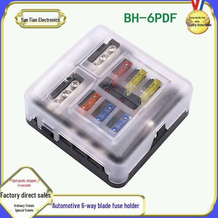 Automotive Six-Position LED Fuse Box with Negative Terminal Insert and Holder
Automotive Six-Position LED Fuse Box with Negative Terminal Insert and Holder