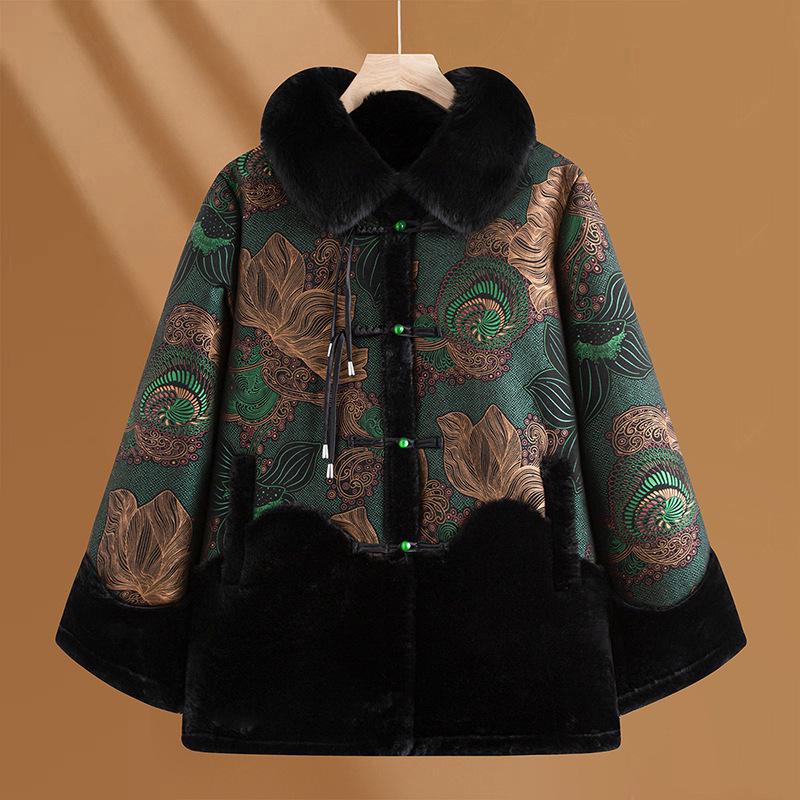 Winter Faux Fur Coat for Middle-aged & Elderly Women - Velvet Thickened with Chinese Frog Button 2XL (105-120 jin)
Winter Faux Fur Coat for Middle-aged & Elderly Women - Velvet Thickened with Chinese Frog Button 2XL (105-120 jin)