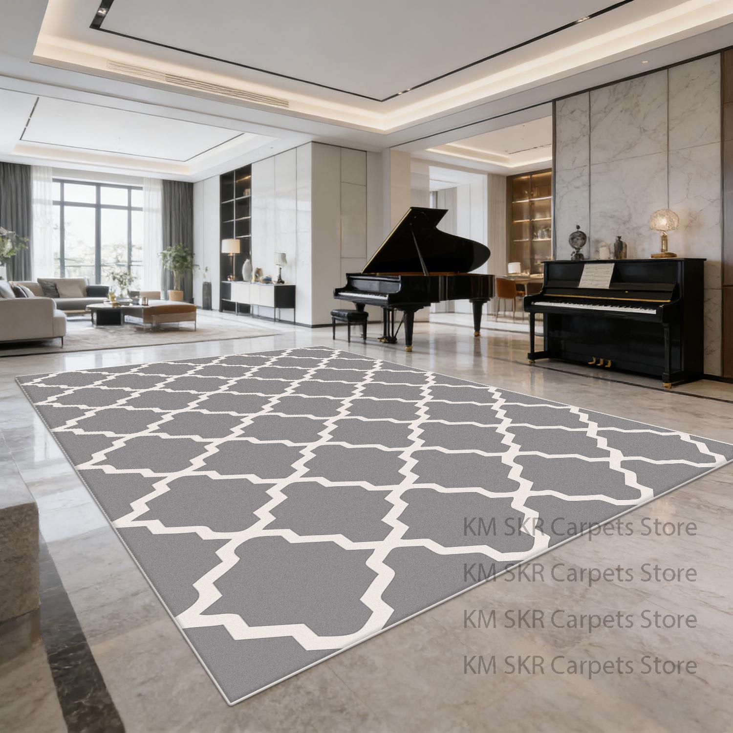 Modern Grid Pattern Large Living Room Rug Decoration Home Washable Non-slip Bedroom Floor Mats Simple Style Soft Office Carpet 60x90cm
Modern Grid Pattern Large Living Room Rug Decoration Home Washable Non-slip Bedroom Floor Mats Simple Style Soft Office Carpet 60x90cm