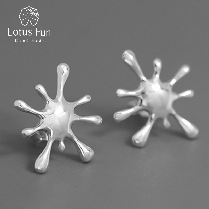 Lotus Fun из настоящего стерлингового серебра 925 пробы, натуральные креативные дизайнерские ювелирные изделия ручной работы, серьги-гвоздики из блестящего металла для женщин
Lotus Fun из настоящего стерлингового серебра 925 пробы, натуральные креативные дизайнерские ювелирные изделия ручной работы, серьги-гвоздики из блестящего металла для женщин