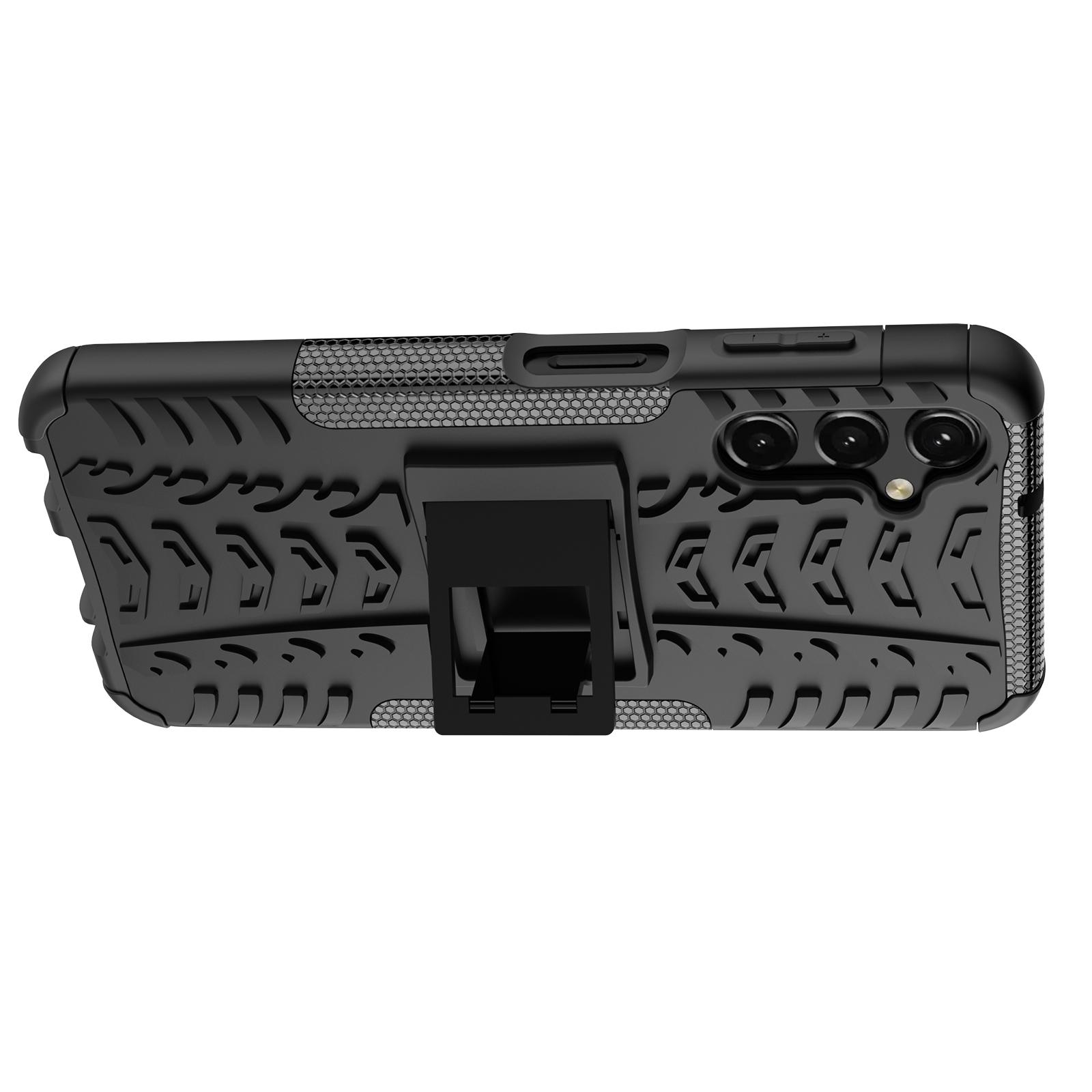 For Samsung Galaxy A14 5G/A14 4G Cool Tire Texture Kickstand Drop-proof Phone Case Soft TPU Hard PC Hybrid Cover Black
For Samsung Galaxy A14 5G/A14 4G Cool Tire Texture Kickstand Drop-proof Phone Case Soft TPU Hard PC Hybrid Cover Black