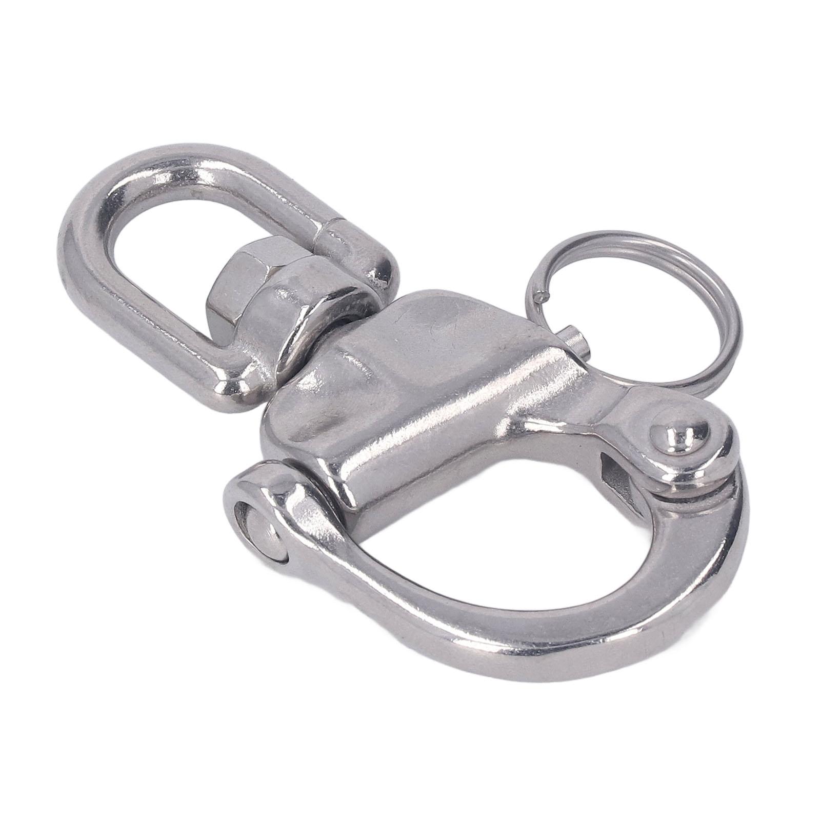 Snap Shackle 360 Degree Rotation Stainless Steel Polished Surfaces Quick Release Snap Shackle for Spinnaker Halyard
Snap Shackle 360 Degree Rotation Stainless Steel Polished Surfaces Quick Release Snap Shackle for Spinnaker Halyard
