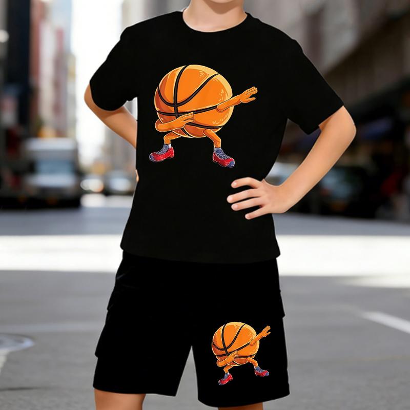 Boys 2 Piece Cartoon basketball printed outfit, Short Sleeve T-Shirt and Shorts Set for Kids Age 5-14,Black,White Sporty Casual Summer Clothes 5-6 Years чёрный
Boys 2 Piece Cartoon basketball printed outfit, Short Sleeve T-Shirt and Shorts Set for Kids Age 5-14,Black,White Sporty Casual Summer Clothes 5-6 Years чёрный