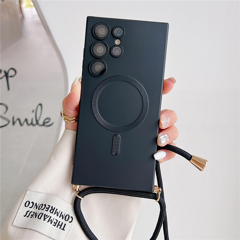 Lanyard Crossbody Necklace Magnetic Charge Case For Samsung S25 S24 S23 Ultra S22 S21 Plus S20FE 20 Matte Cover For Magsafe For S26 Plus&Case & Strap чорний
Lanyard Crossbody Necklace Magnetic Charge Case For Samsung S25 S24 S23 Ultra S22 S21 Plus S20FE 20 Matte Cover For Magsafe For S26 Plus&Case & Strap чорний