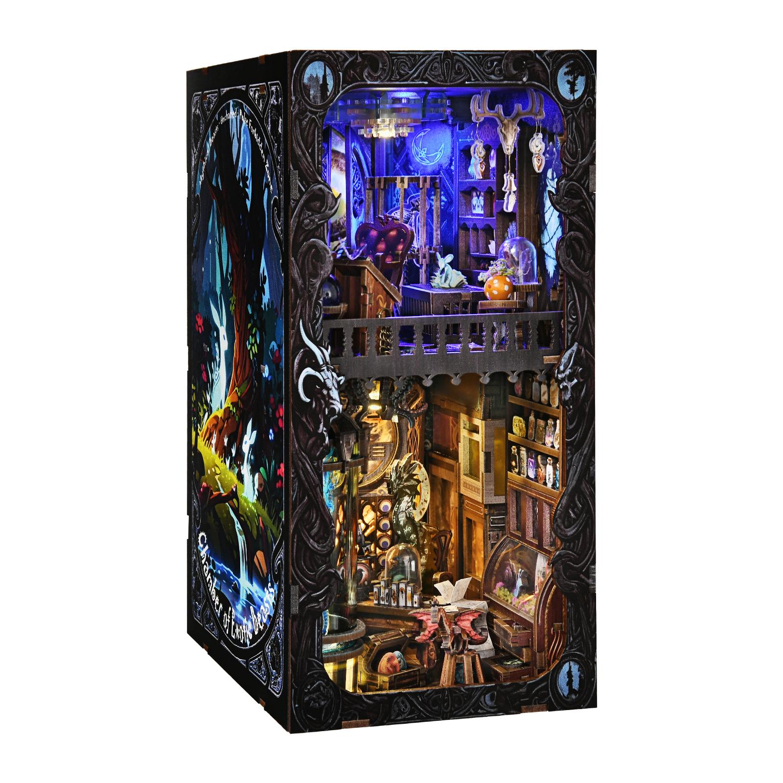 DIY Book Nook Kit Monster Collection Room Wooden Bookshop Dollhouse with Light Bookshelf Insert 3D Puzzle Decor for Gift
DIY Book Nook Kit Monster Collection Room Wooden Bookshop Dollhouse with Light Bookshelf Insert 3D Puzzle Decor for Gift