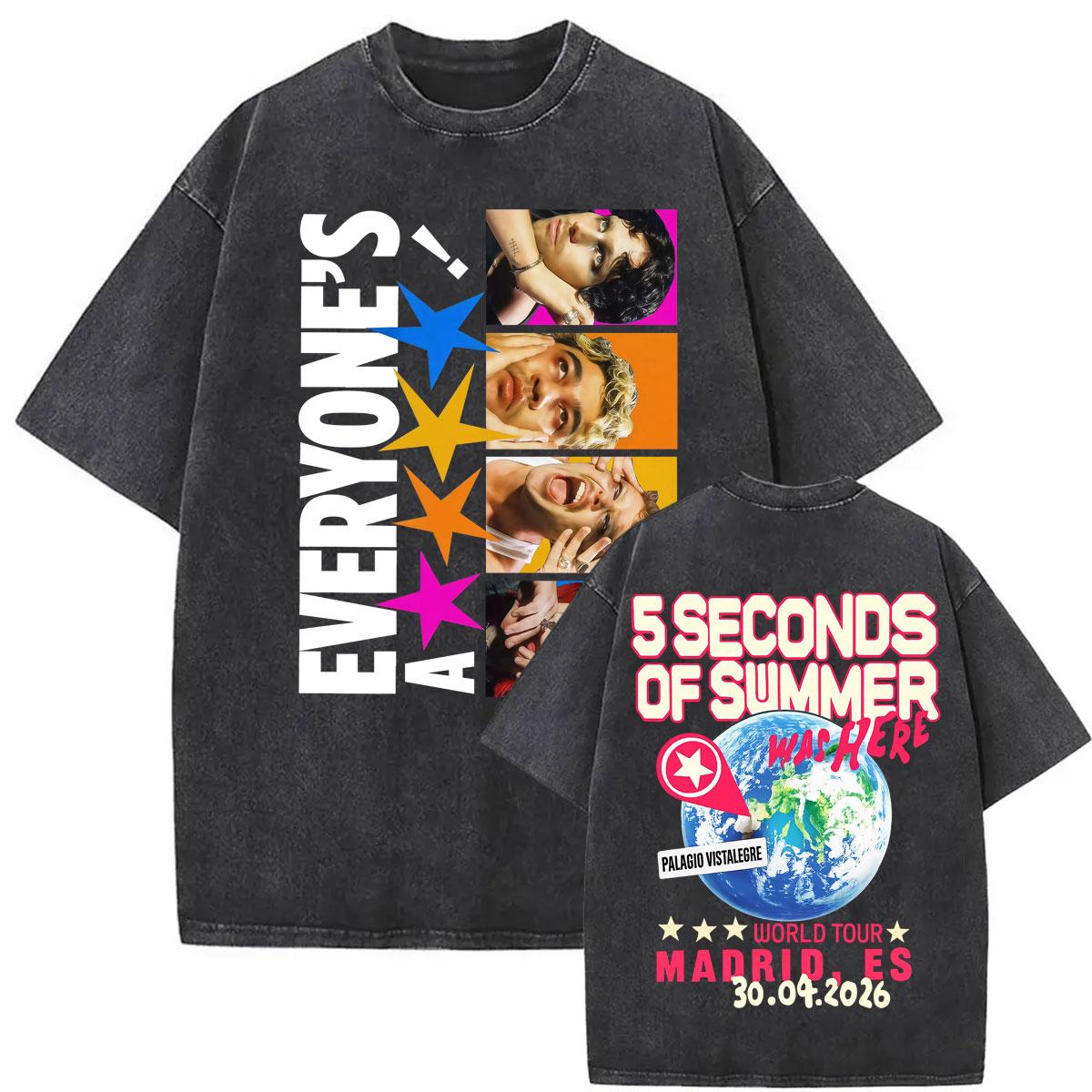 Seconds of Summer Everyones A Star World Tour Vintage Washed Tshirts Men Women Fashion Hip Hop Style T Shirt Streetwear S
Seconds of Summer Everyones A Star World Tour Vintage Washed Tshirts Men Women Fashion Hip Hop Style T Shirt Streetwear S