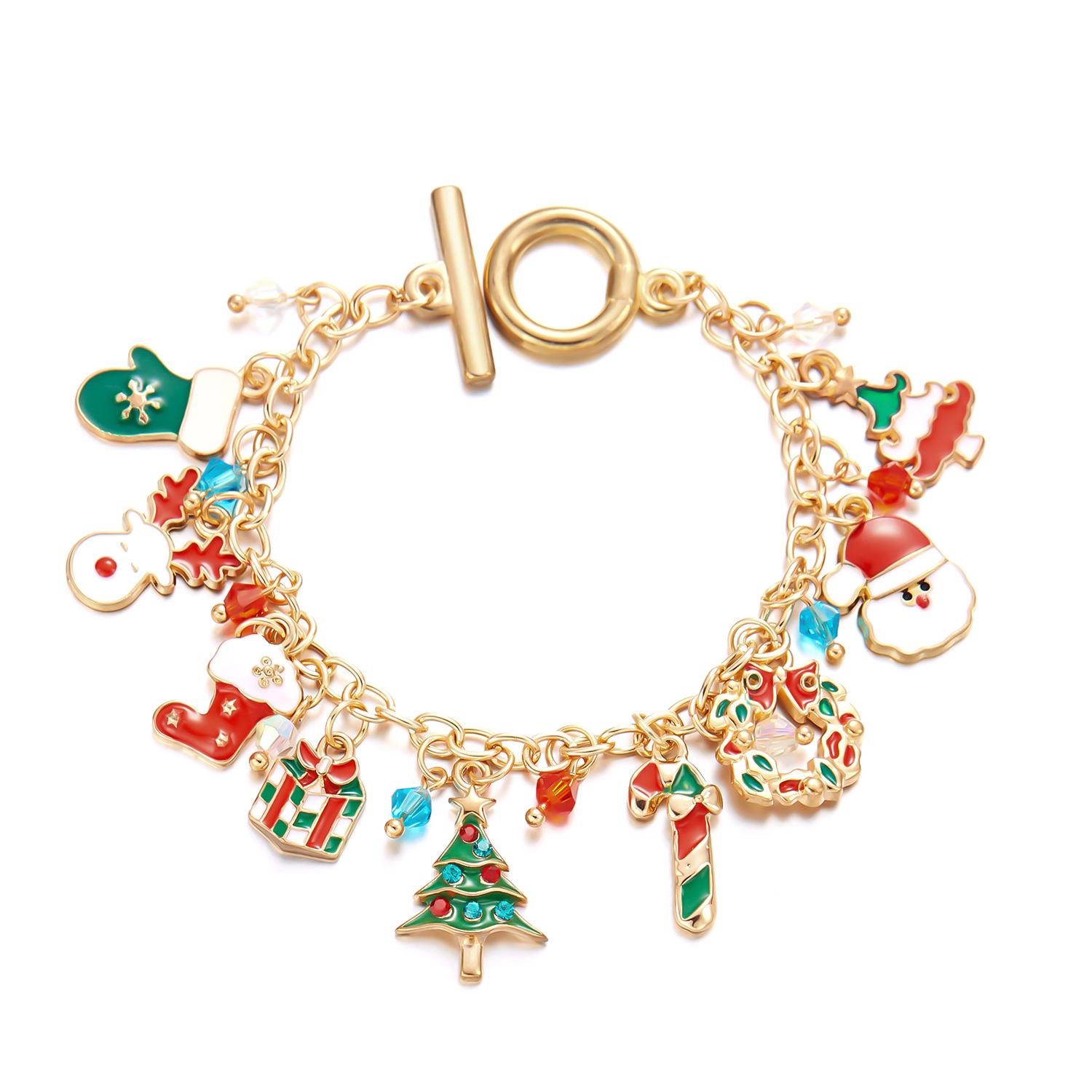 Cute Christmas Series Santa Claus Tree Elk Pendant Bracelets for Women Handmade OT Chain Thanksgiving Xmas Party Jewelry Gifts
Cute Christmas Series Santa Claus Tree Elk Pendant Bracelets for Women Handmade OT Chain Thanksgiving Xmas Party Jewelry Gifts