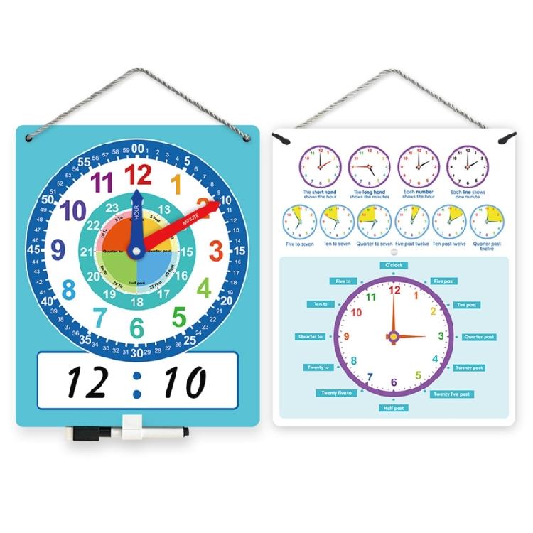 Double Sided Erasable Time Telling Teaching Tool Educational Clocks Teaching Model For Children Students Preschooler 1
Double Sided Erasable Time Telling Teaching Tool Educational Clocks Teaching Model For Children Students Preschooler 1