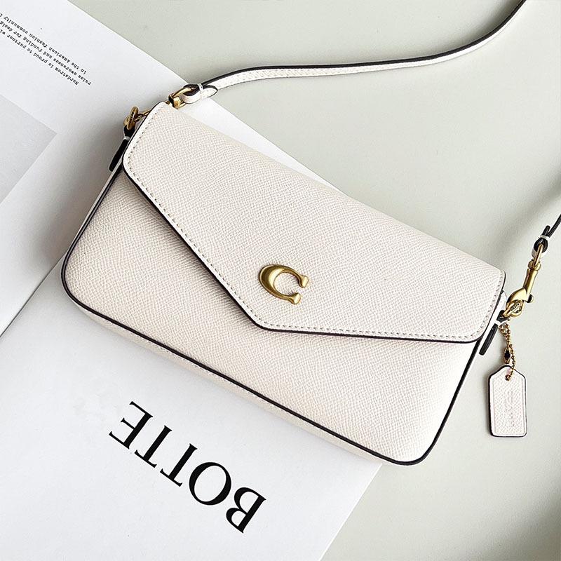 2023 Женская сумка-конверт из кожи с покрытием «три в одном» в стиле пэчворк через плечо и почтальонка 21*12*3 cm