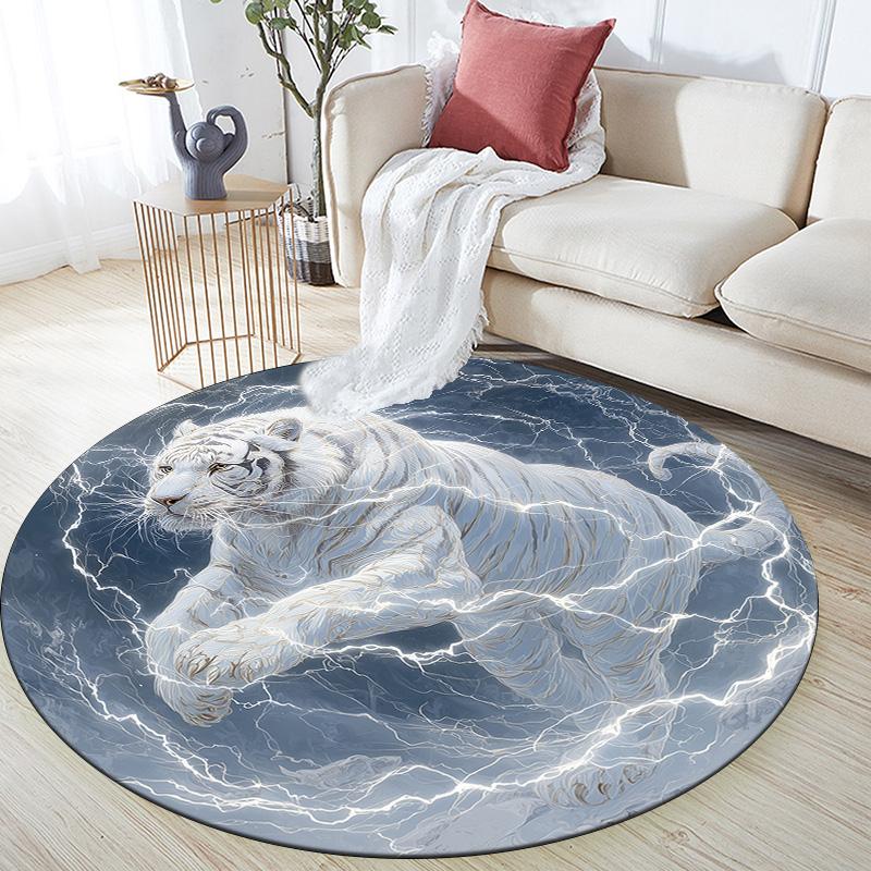 White Tiger Round Area Rug,Carpet Rug for Living Room Bedroom Sofa Playroom Decor,Non-slip Floor Mat 80cmx80cm
White Tiger Round Area Rug,Carpet Rug for Living Room Bedroom Sofa Playroom Decor,Non-slip Floor Mat 80cmx80cm