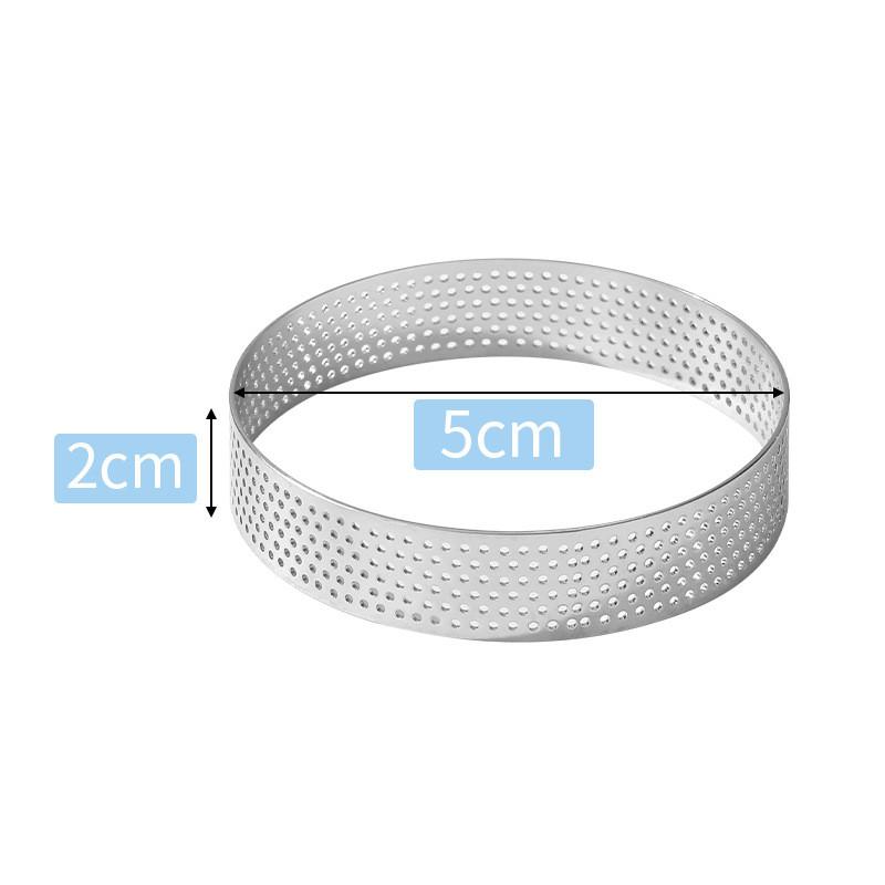 Stainless Steel Round Baking Tart Ring With Holes For Fruit Tarts And Pastry Mold 5cm
Stainless Steel Round Baking Tart Ring With Holes For Fruit Tarts And Pastry Mold 5cm