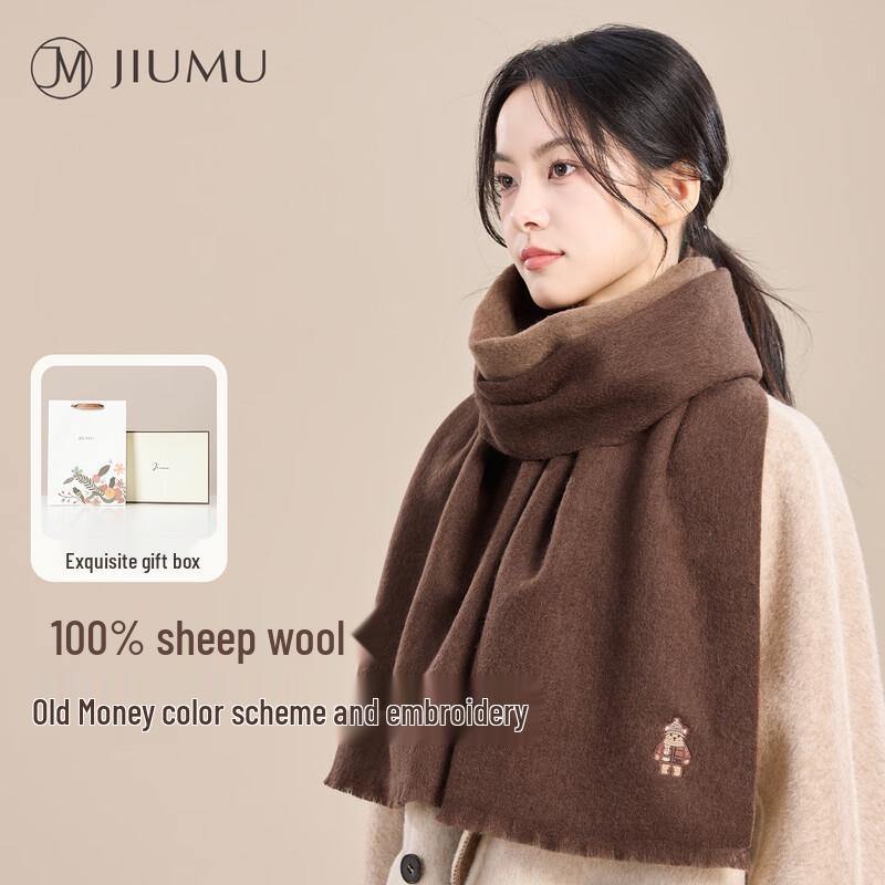 JIUMU Women s Pure Wool Double-Sided Scarf
JIUMU Women s Pure Wool Double-Sided Scarf