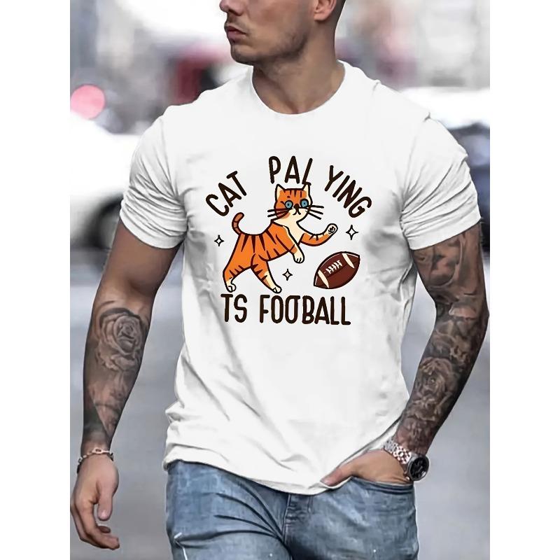 Plus Size-Men s Breathable Casual Fashion T-Shirt- Stretchy Comfortable Crew Neck with Unique Cat and Football Print Design-PLUS SIZE 4XL білий
Plus Size-Men s Breathable Casual Fashion T-Shirt- Stretchy Comfortable Crew Neck with Unique Cat and Football Print Design-PLUS SIZE 4XL білий
