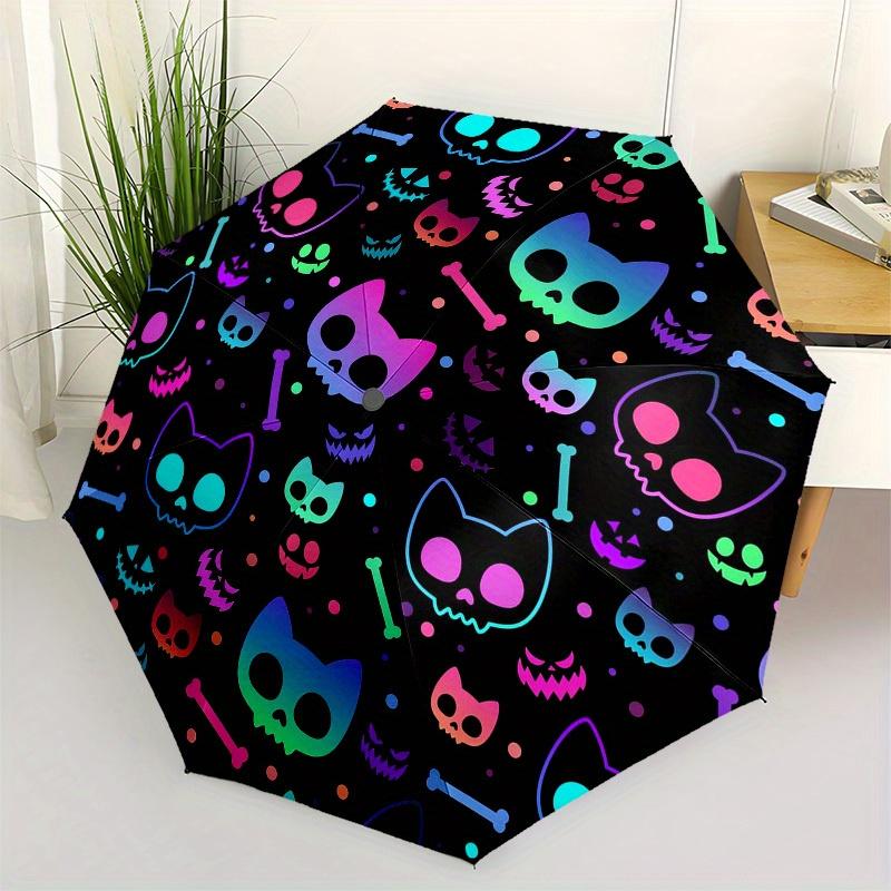 1pc Halloween Skulls Cats Bones Pattern Umbrella with Plastic Handle,Suitable for All Seasons Home Travel Outdoor UmbrellaB1863
1pc Halloween Skulls Cats Bones Pattern Umbrella with Plastic Handle,Suitable for All Seasons Home Travel Outdoor UmbrellaB1863
