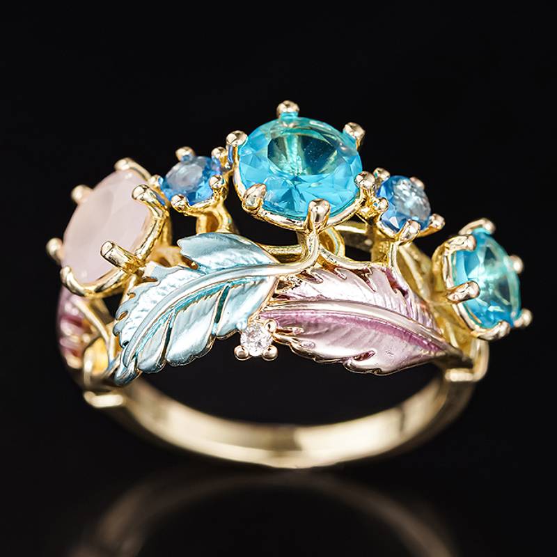 Huitan Feather Design Women Gold Color Aesthetic Ring Party Elegant Accessories Inlaid Blue Bright CZ Trendy Zircon for Wedding 9
Huitan Feather Design Women Gold Color Aesthetic Ring Party Elegant Accessories Inlaid Blue Bright CZ Trendy Zircon for Wedding 9