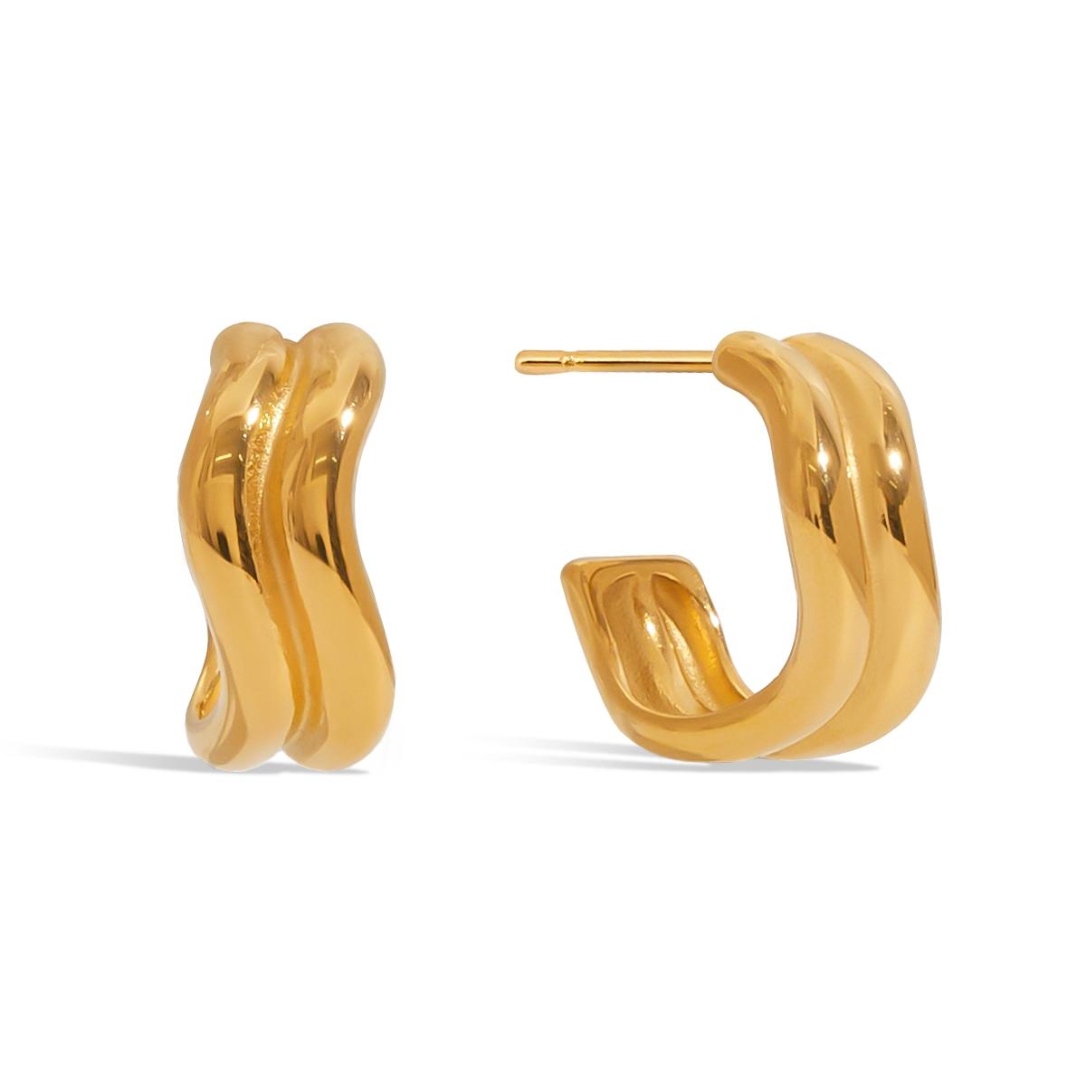 Yori Double Color Stainless Steel Metal Wave C-shaped Stud Earrings for Women Waterproof PVD Gold Plated Jewelry Gift золотистый
Yori Double Color Stainless Steel Metal Wave C-shaped Stud Earrings for Women Waterproof PVD Gold Plated Jewelry Gift золотистый