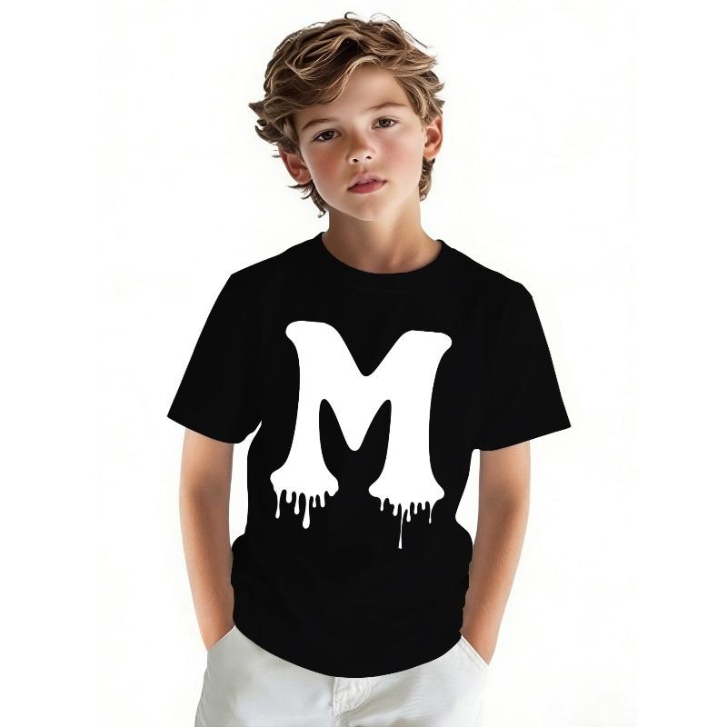 European sizes Casual Style Boys Printed T-Shirt - Versatile for Everyday Wear, Round Neck, Stretchy Fabric, Summer Outdoor Top 98cm чёрный
European sizes Casual Style Boys Printed T-Shirt - Versatile for Everyday Wear, Round Neck, Stretchy Fabric, Summer Outdoor Top 98cm чёрный