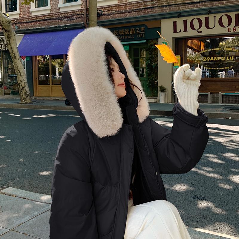 Свободное хлопковое пальто с капюшоном и большим шерстяным воротником для женщин на зиму, удлиненное до талии, хлопковая куртка ниже колена, защищающая от холода XL чёрный
Свободное хлопковое пальто с капюшоном и большим шерстяным воротником для женщин на зиму, удлиненное до талии, хлопковая куртка ниже колена, защищающая от холода XL чёрный