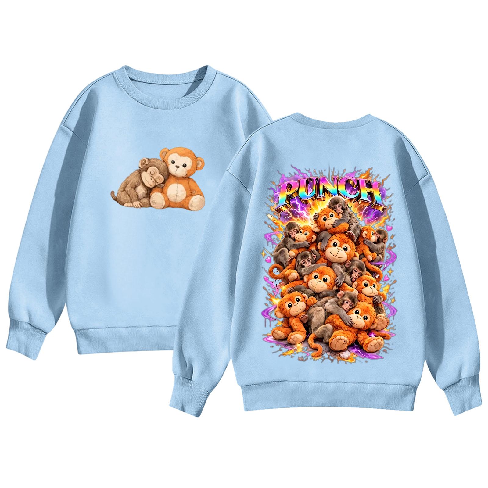 Kids Pullover Sweatshirt Long Sleeve Casual Top with Printed Cartoon Monkey Design Soft Fabric Comfortable Fit for Everyday Wear 100
Kids Pullover Sweatshirt Long Sleeve Casual Top with Printed Cartoon Monkey Design Soft Fabric Comfortable Fit for Everyday Wear 100